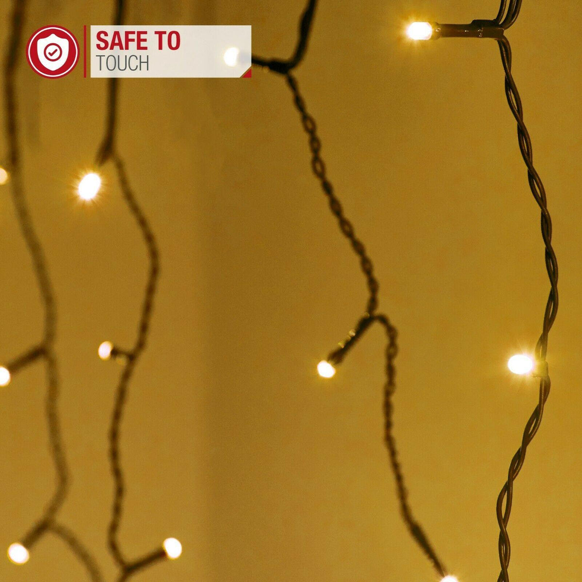 1200 Warm White LED Icicle Lights