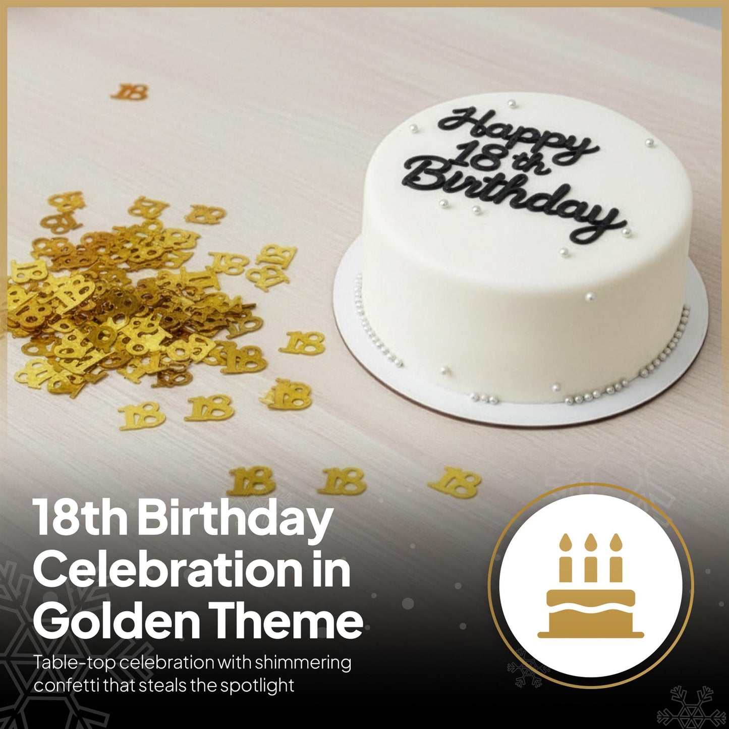 14g 18th Gold Happy Birthday Confetti