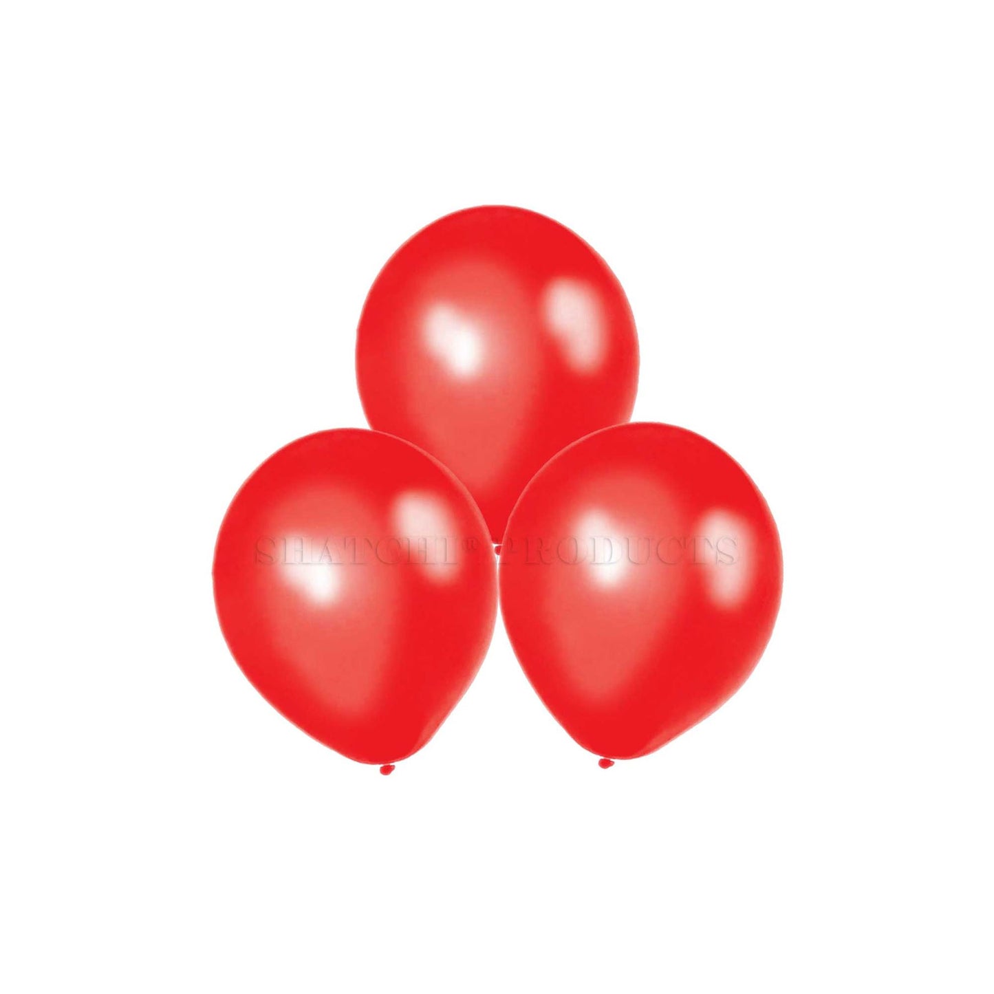 50 Metallic Red Balloons - 12"