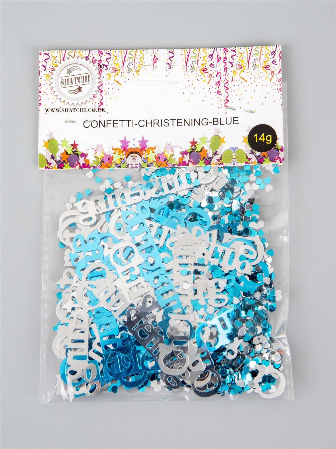 3 Packs of Blue Christening Confetti (14g)