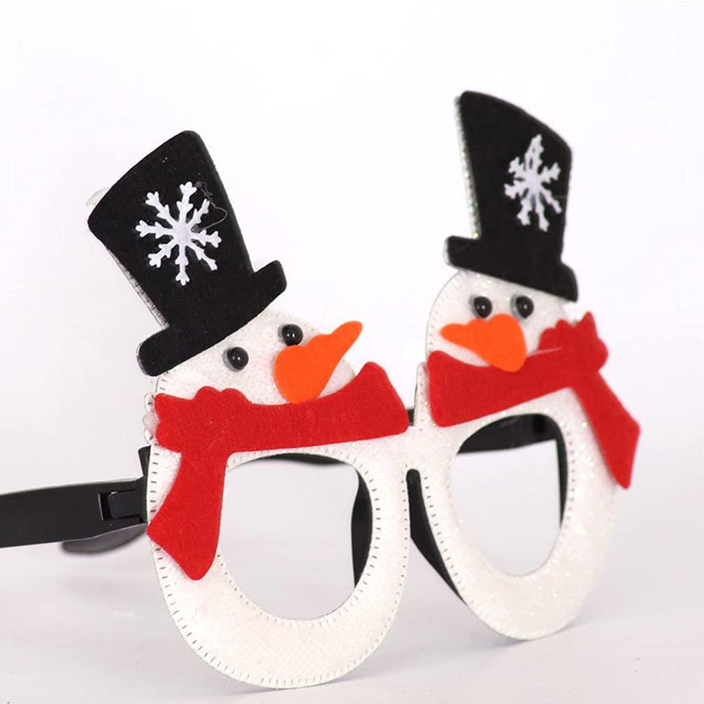 White Snowman Christmas Glasses