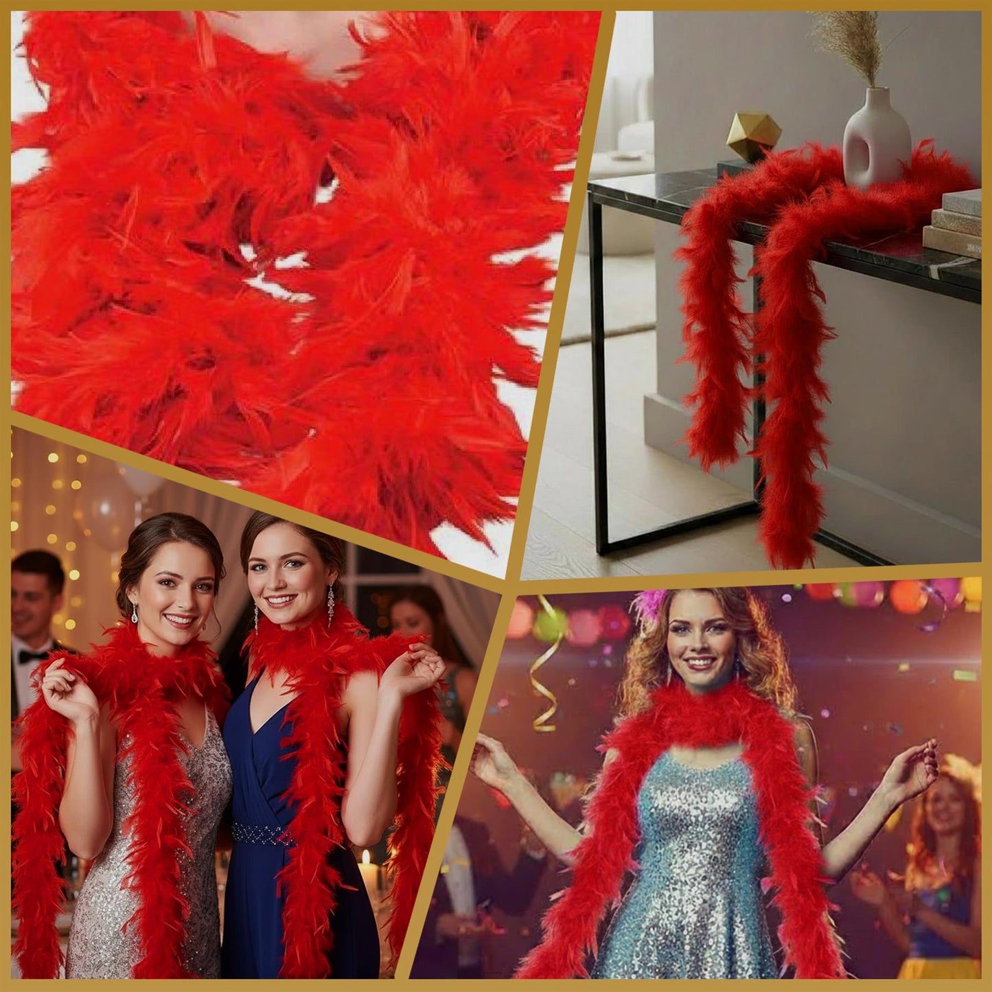 Red Feather Boa