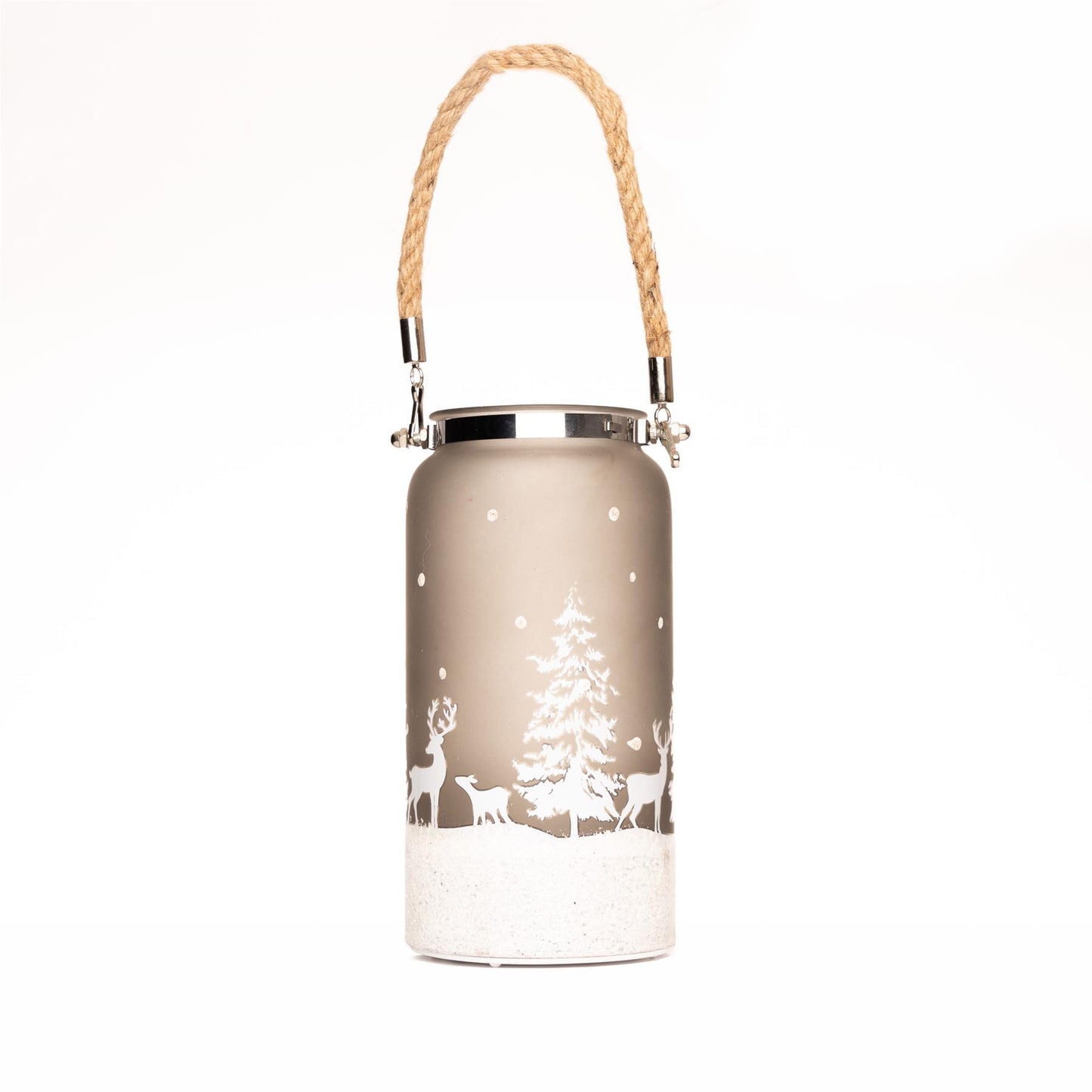 23cm Winter Forest Scene Lantern