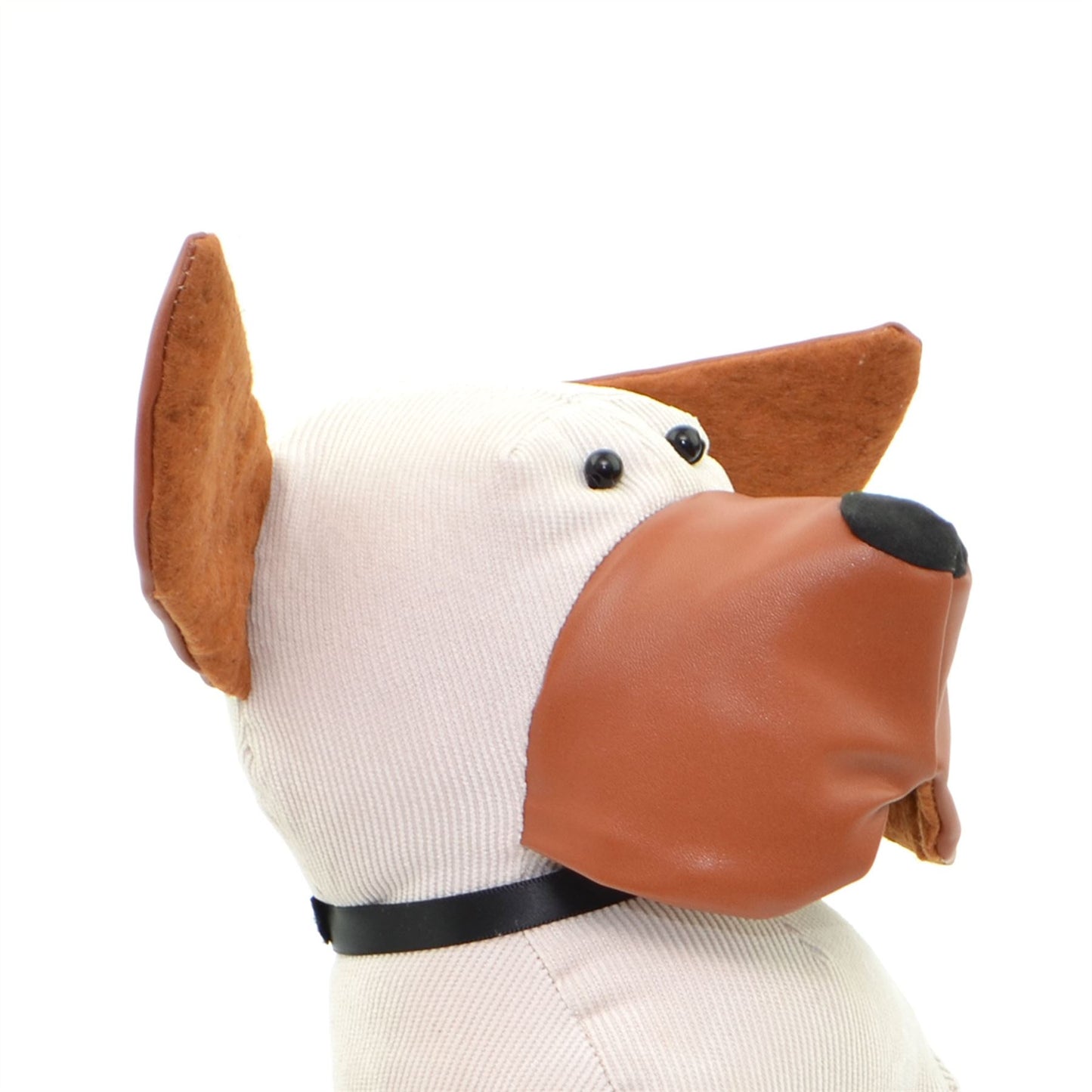 White Dog Door Stopper - Weighted