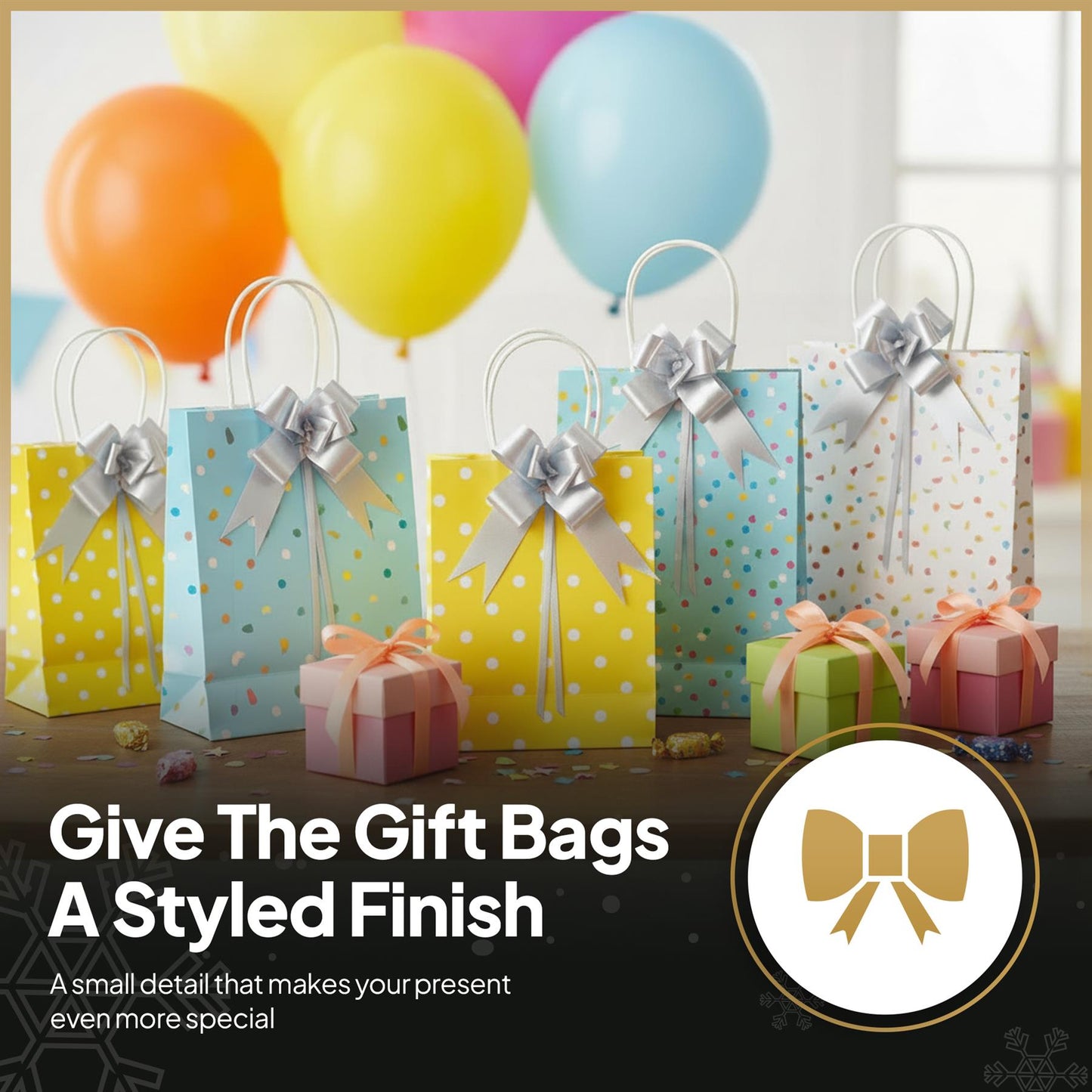 10 Silver Pullbows (50mm)