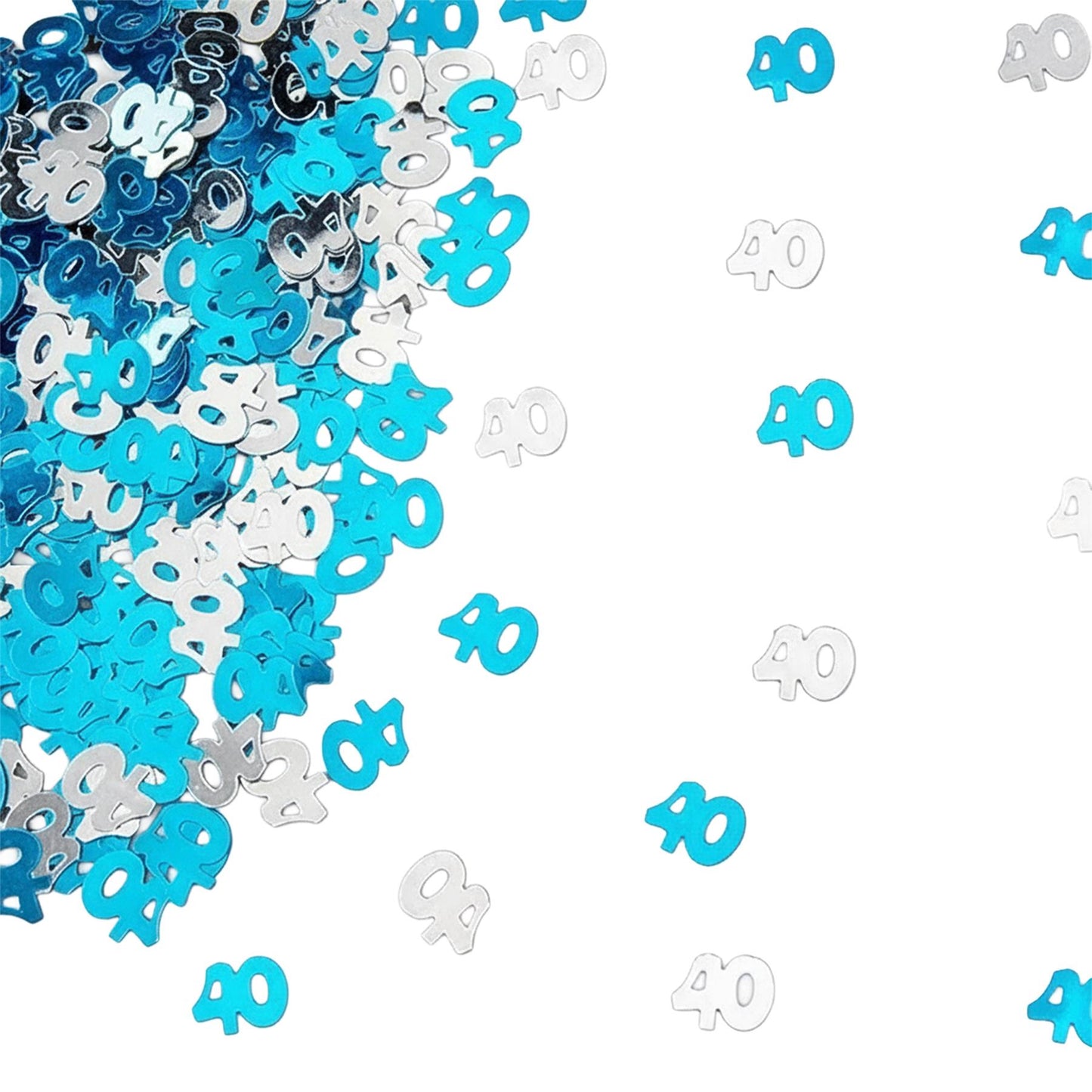 14g 40th Blue Happy Birthday Confetti