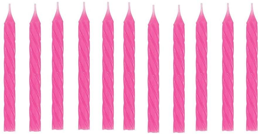 10 Pink Birthday Candles