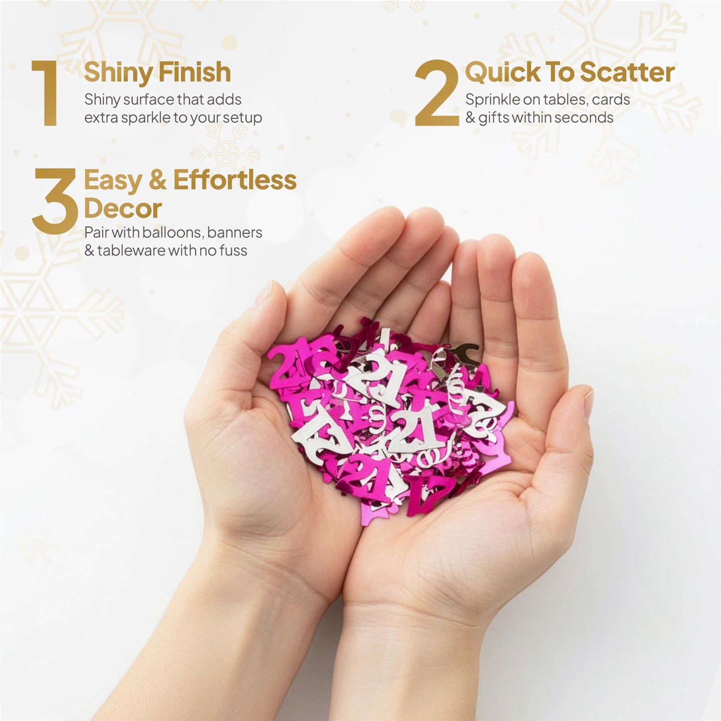 14g Pink Happy 21st Birthday Confetti Sprinkles