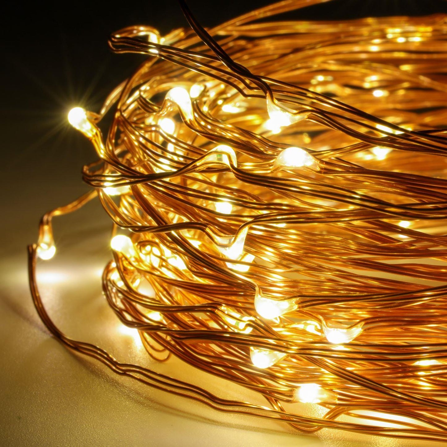 100 Warm White LED Battery Fairy String Lights - 10m