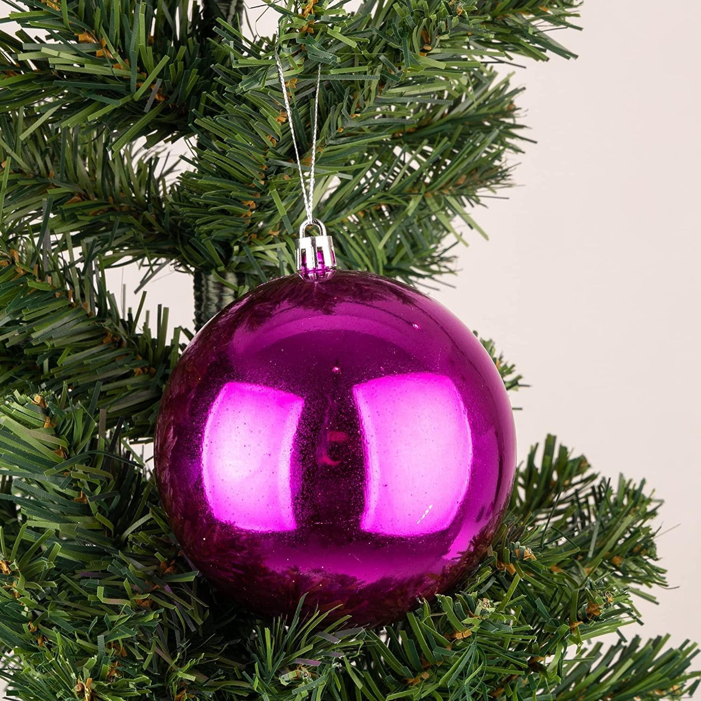 3 Purple Baubles (10cm)