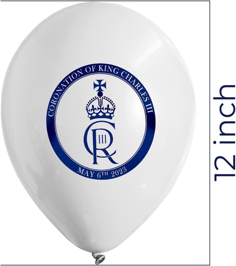 King Charles Logo Printed Balloons 12INCH 40 Pack