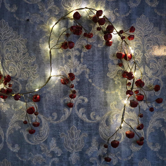 Red Bells Garland with 20 LEDs (150cm)