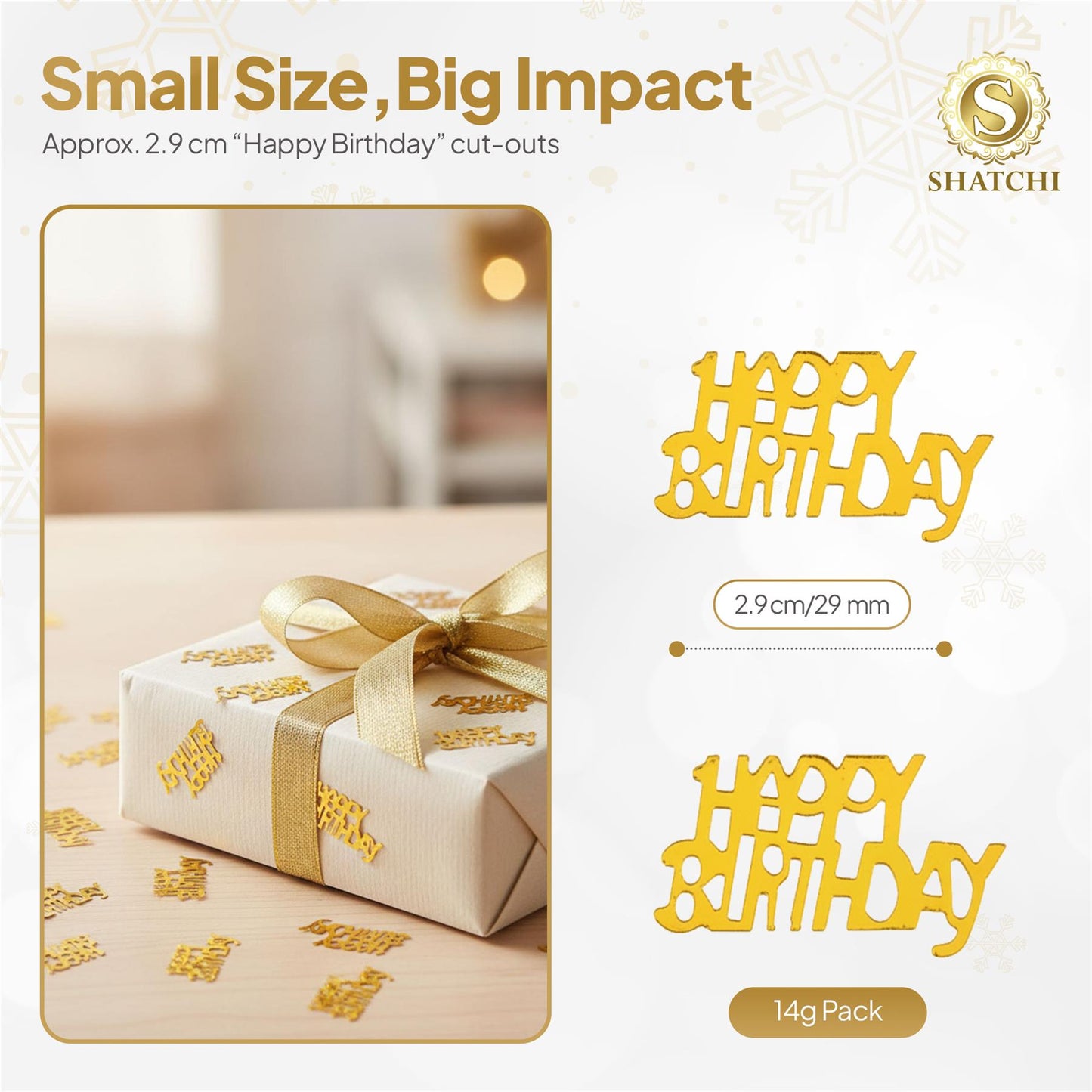 of 14g Gold Happy Birthday Confetti