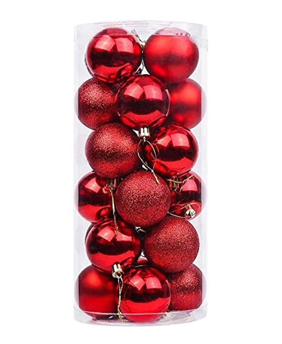 12 pcs Red Baubles 3cm