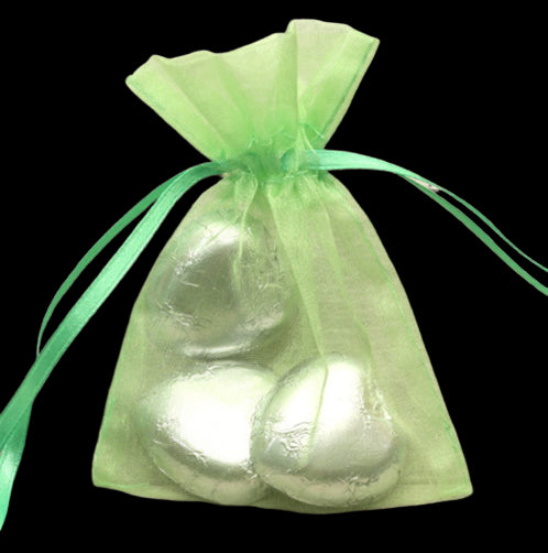 10pcs 12x15cm Green Organza Gift Bags