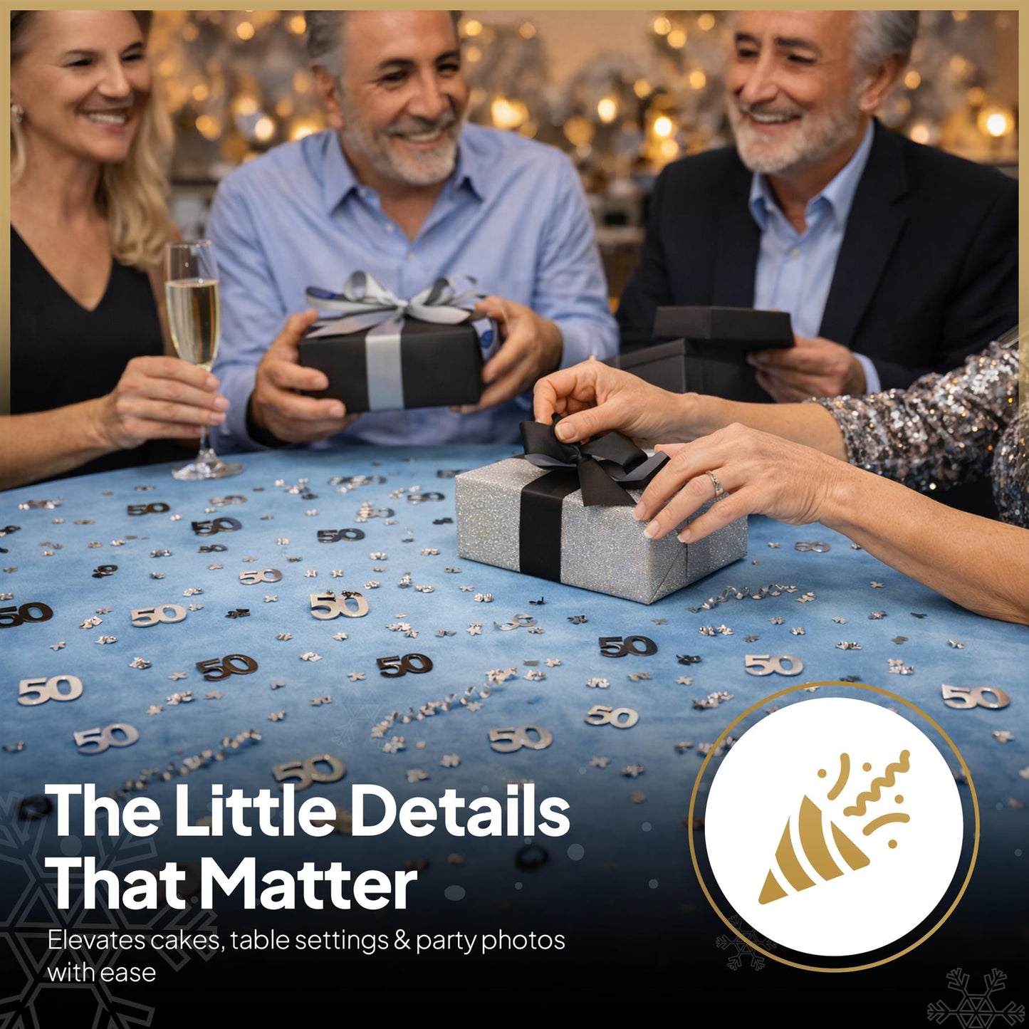 14g 50th Black Confetti