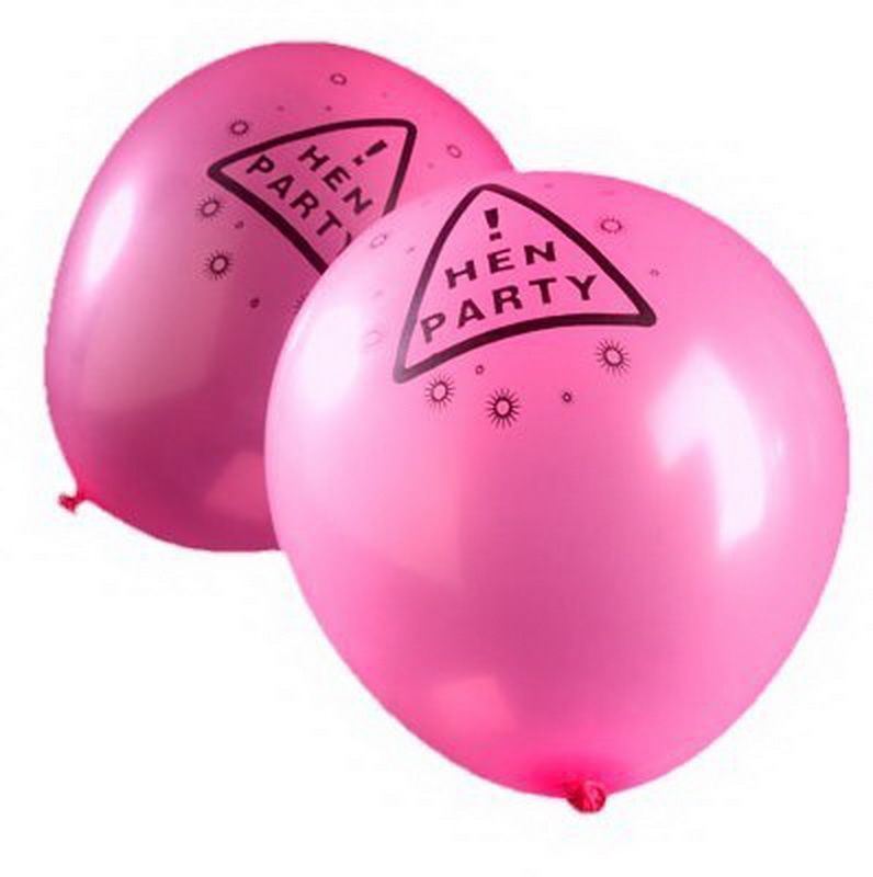 12 Pcs Hen Night Warning Sign Balloons