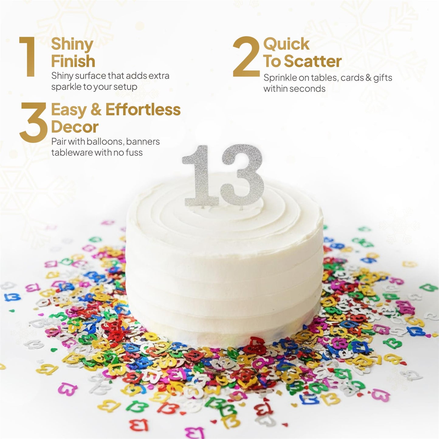 14g 13th Happy Birthday Multicolor Confetti - 4PK