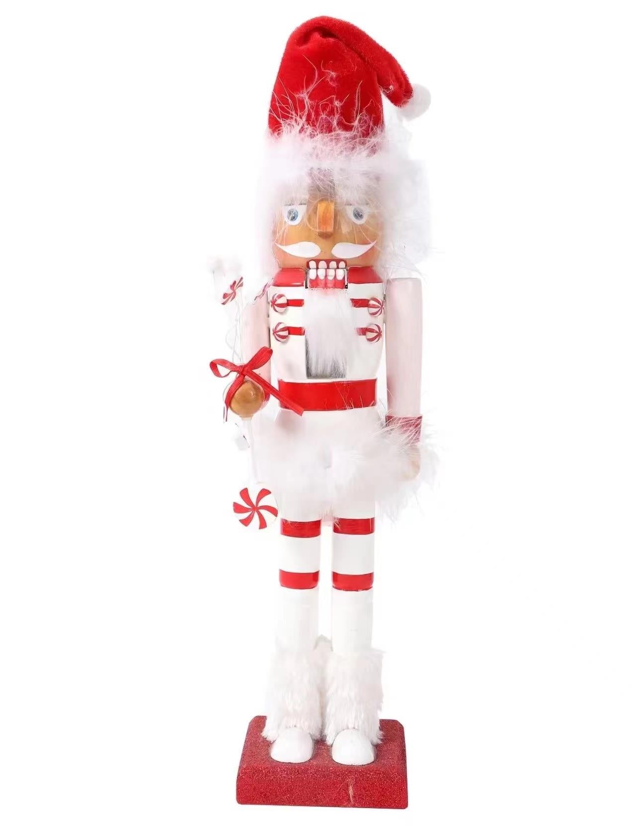 3 x Red & White Nutcrackers 38cm