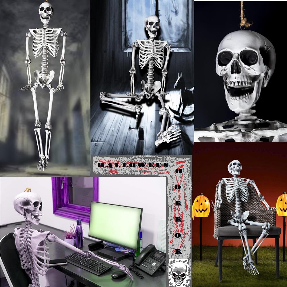 165cm Halloween Poseable Skeleton Decoration