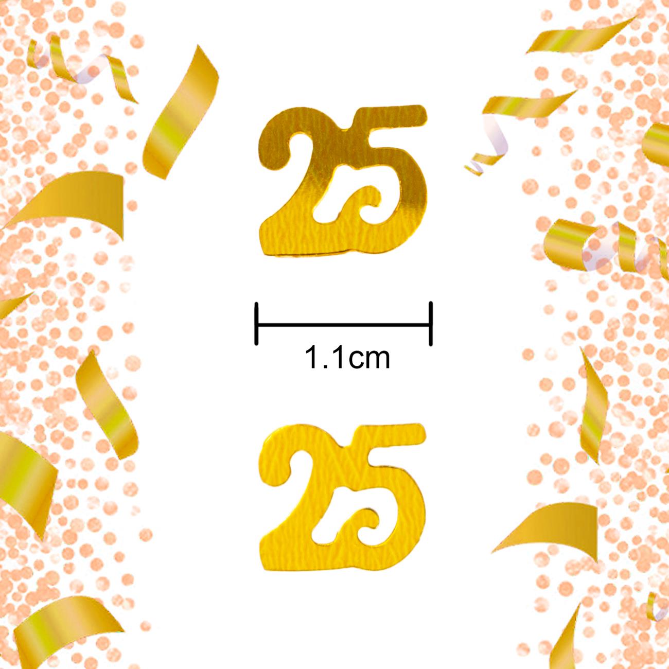 Pack of 2 Gold 25th Confetti - 14G Packs