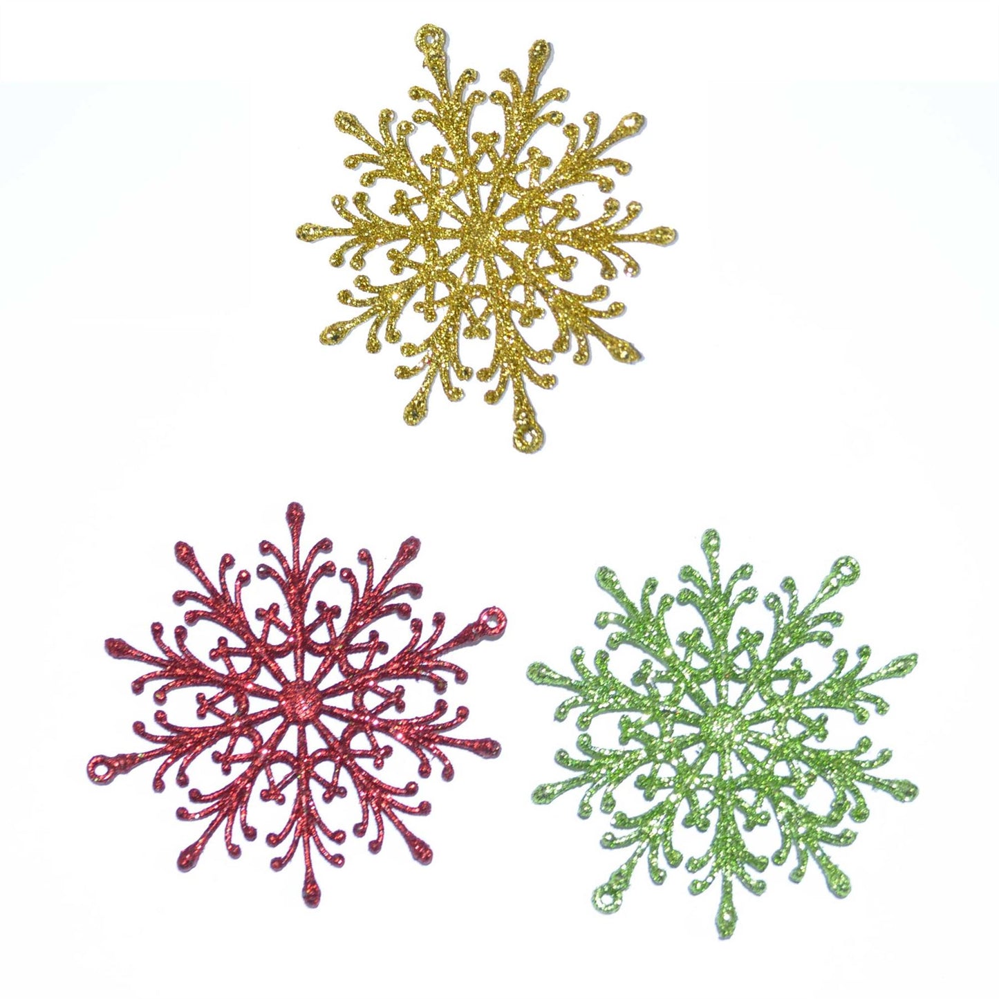 3pcs Glitter Snowflake Decorations