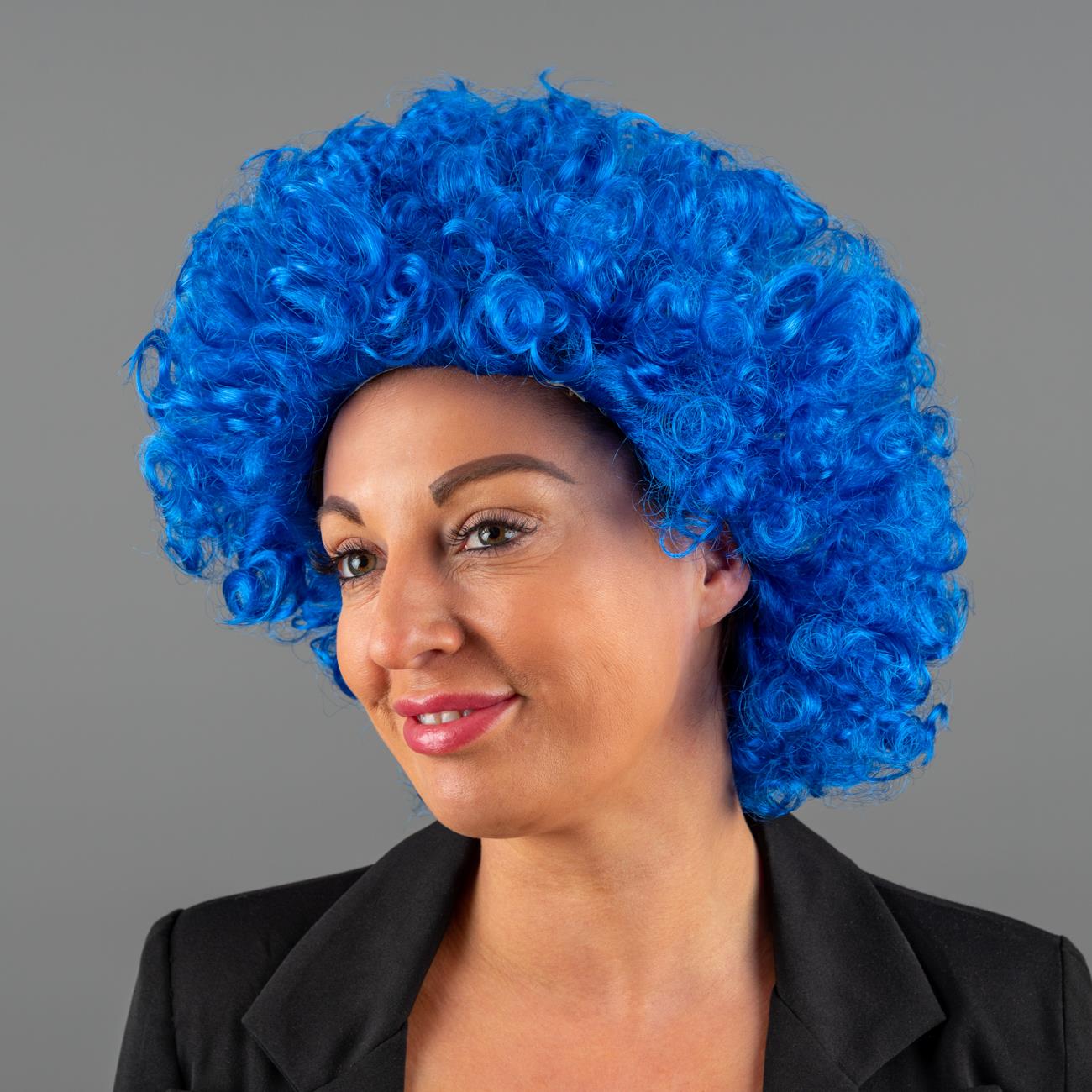 Blue Afro Curly Wig