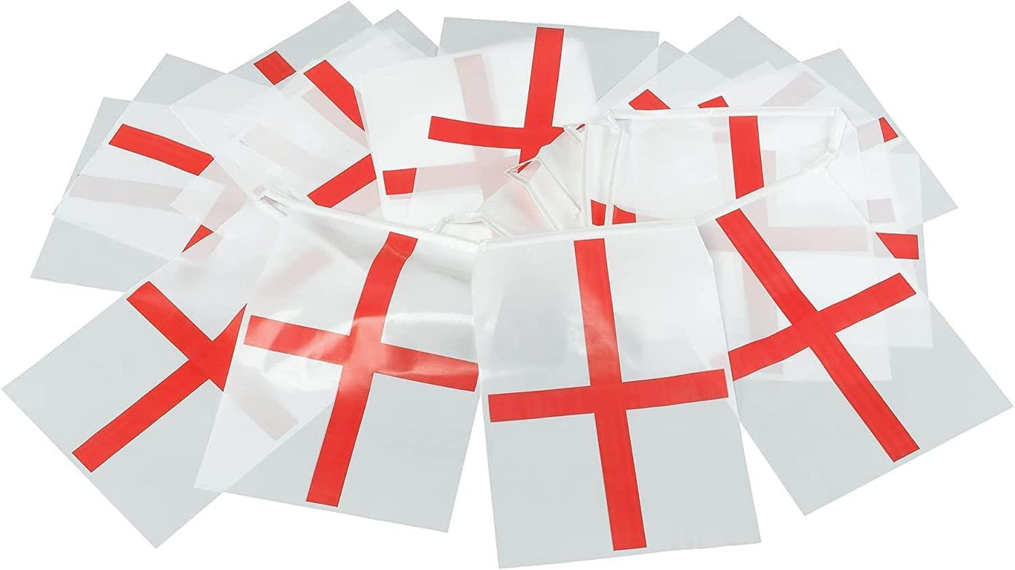 St George Bunting 20x30cm - 10m 25 Flags