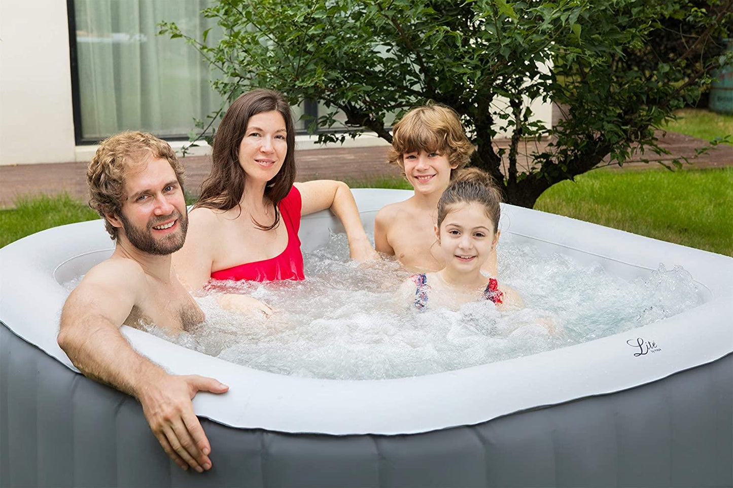 Mspa Lite Square 4 Bathers - Grey Hot Tub