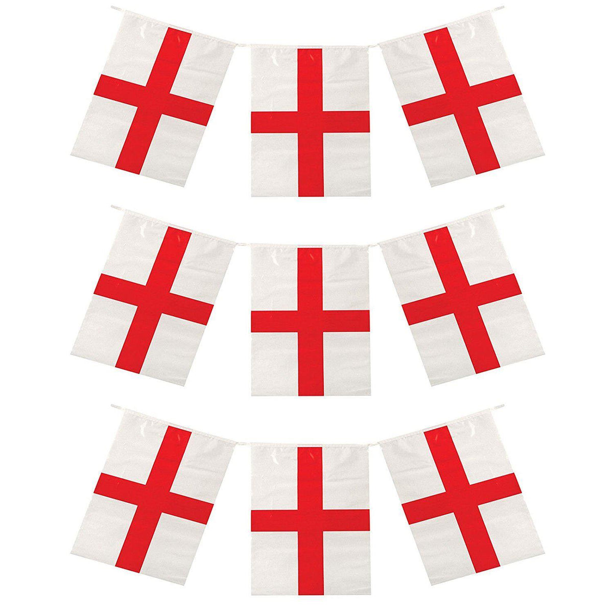 15 X England St Georges Flag Bunting Banner 20 Flags 10M