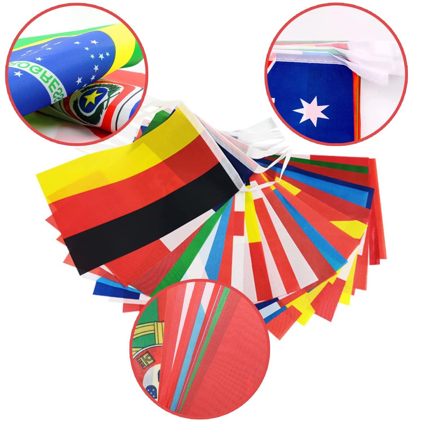 24 Nations Euro Bunting Flags 22ft