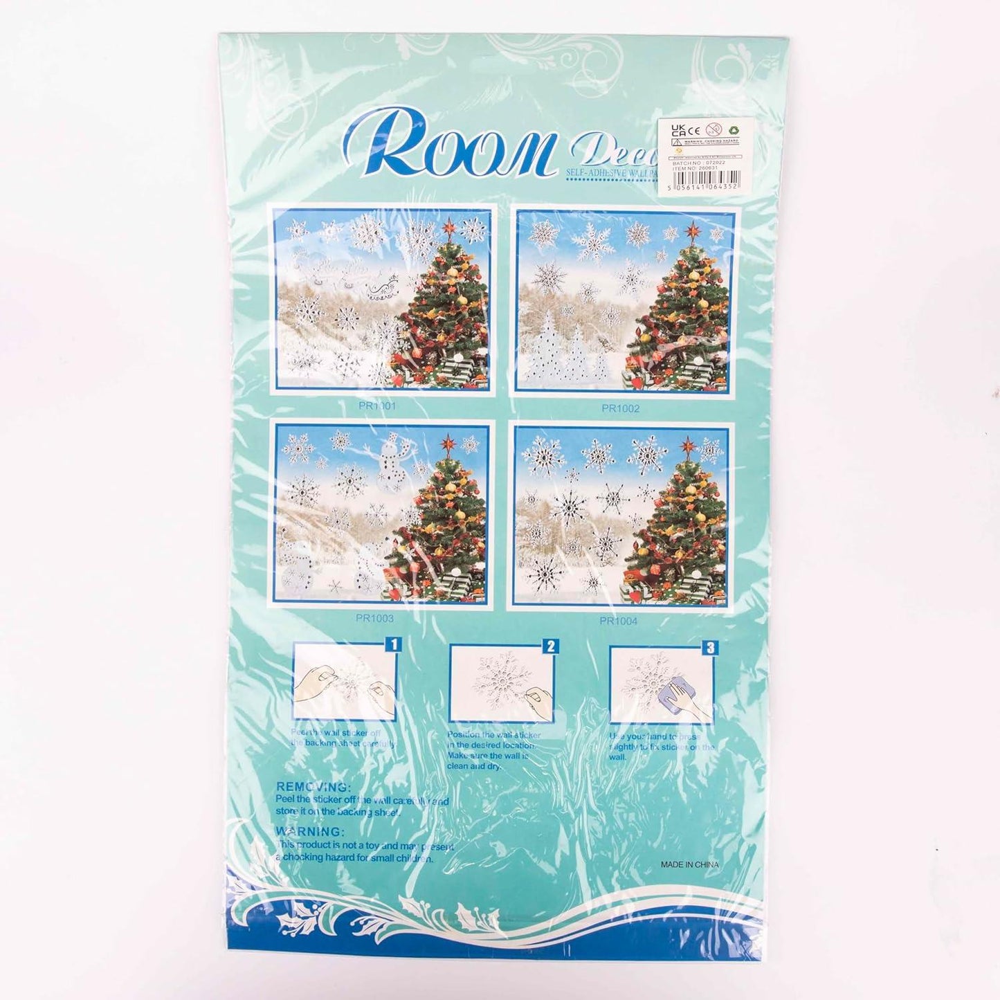 4 Assorted Sheets of 3D Window Stickers (57 Stickers)