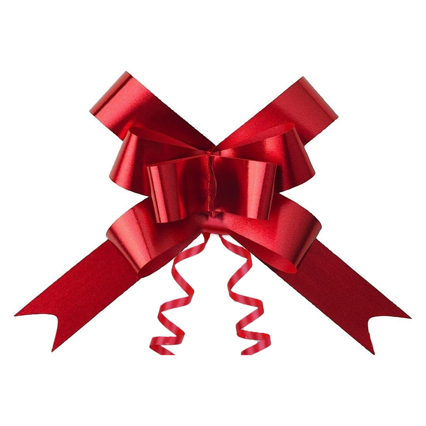 Shatchi 20pcs Red 50mm/5cm Pull Bows for Wrap, Hampers, Parties & Craft Use