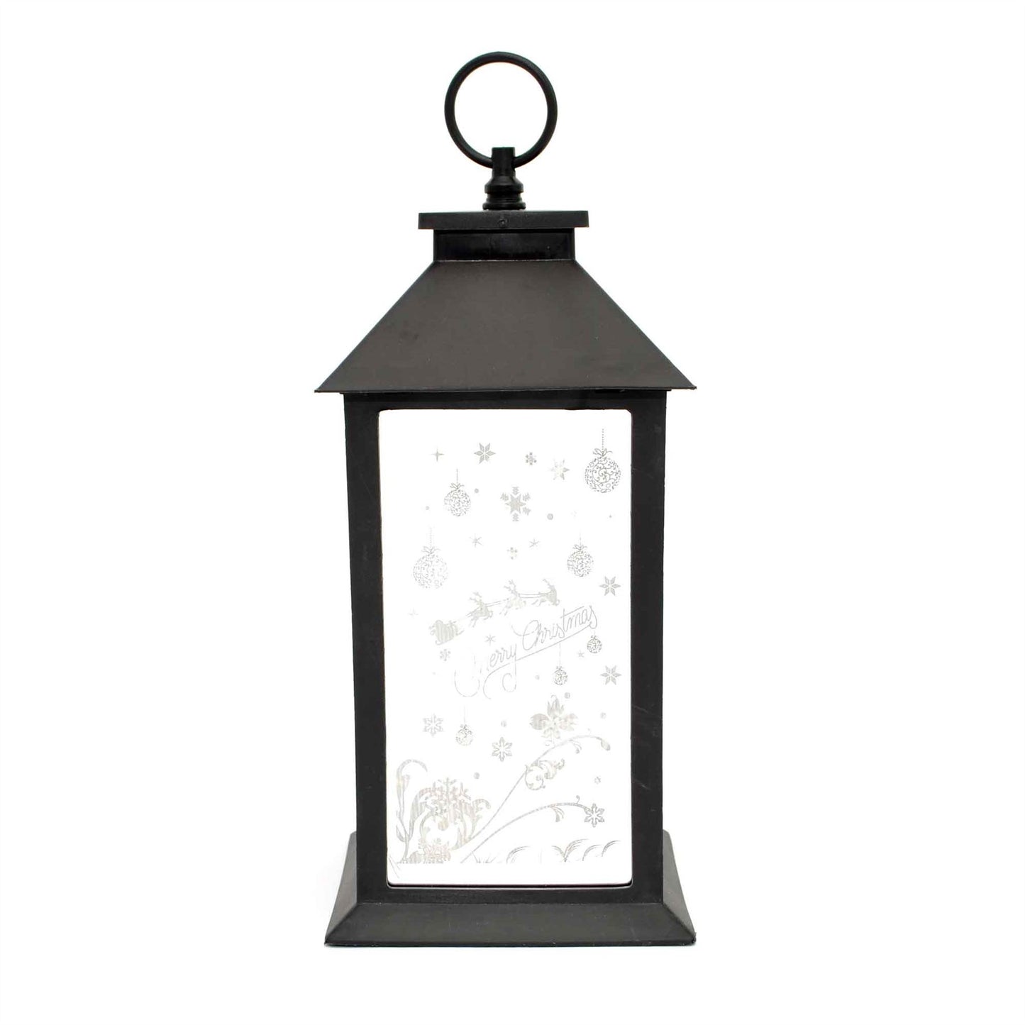 Christmas LED Lantern with Black Frame