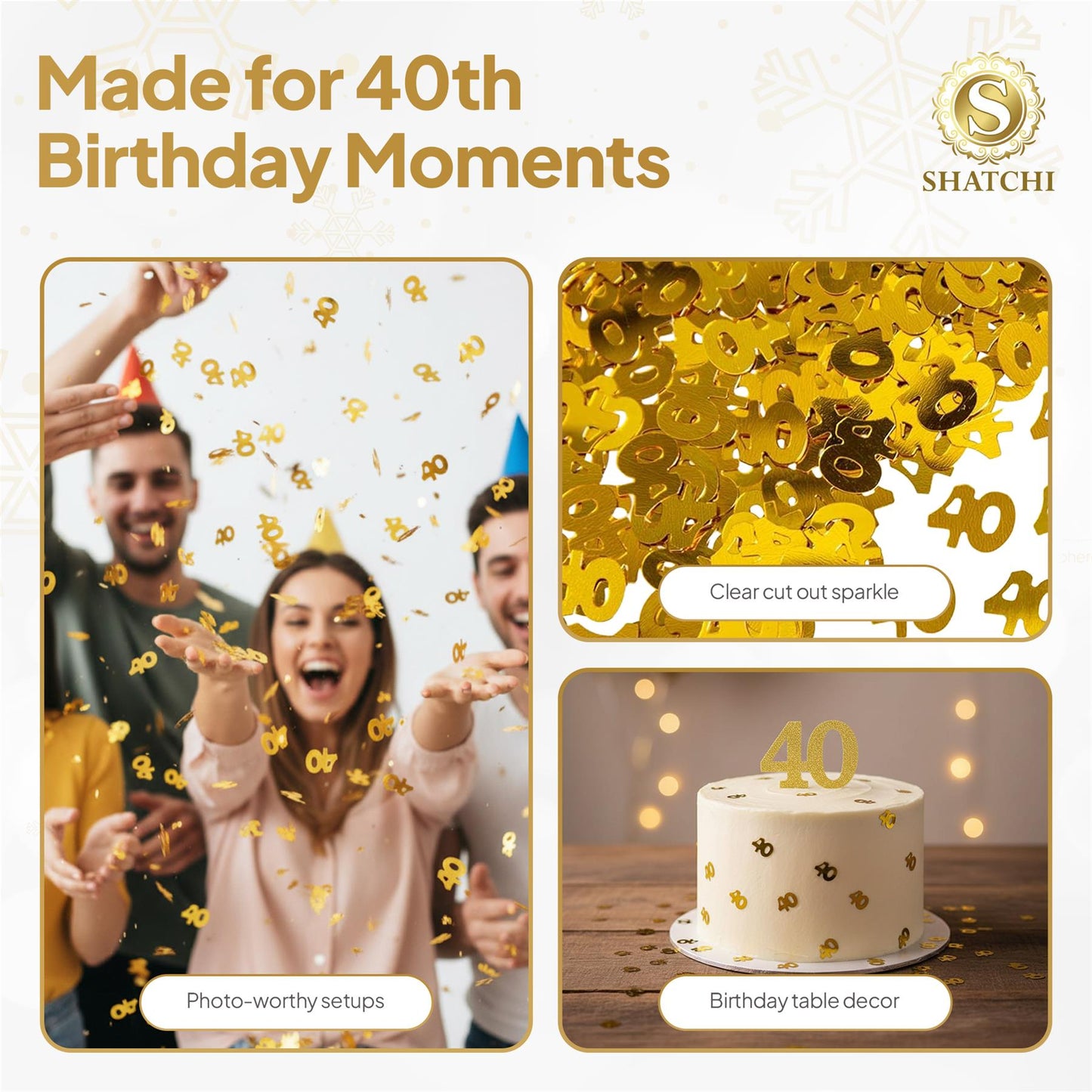 40th Gold Confetti - 14g, 1PK