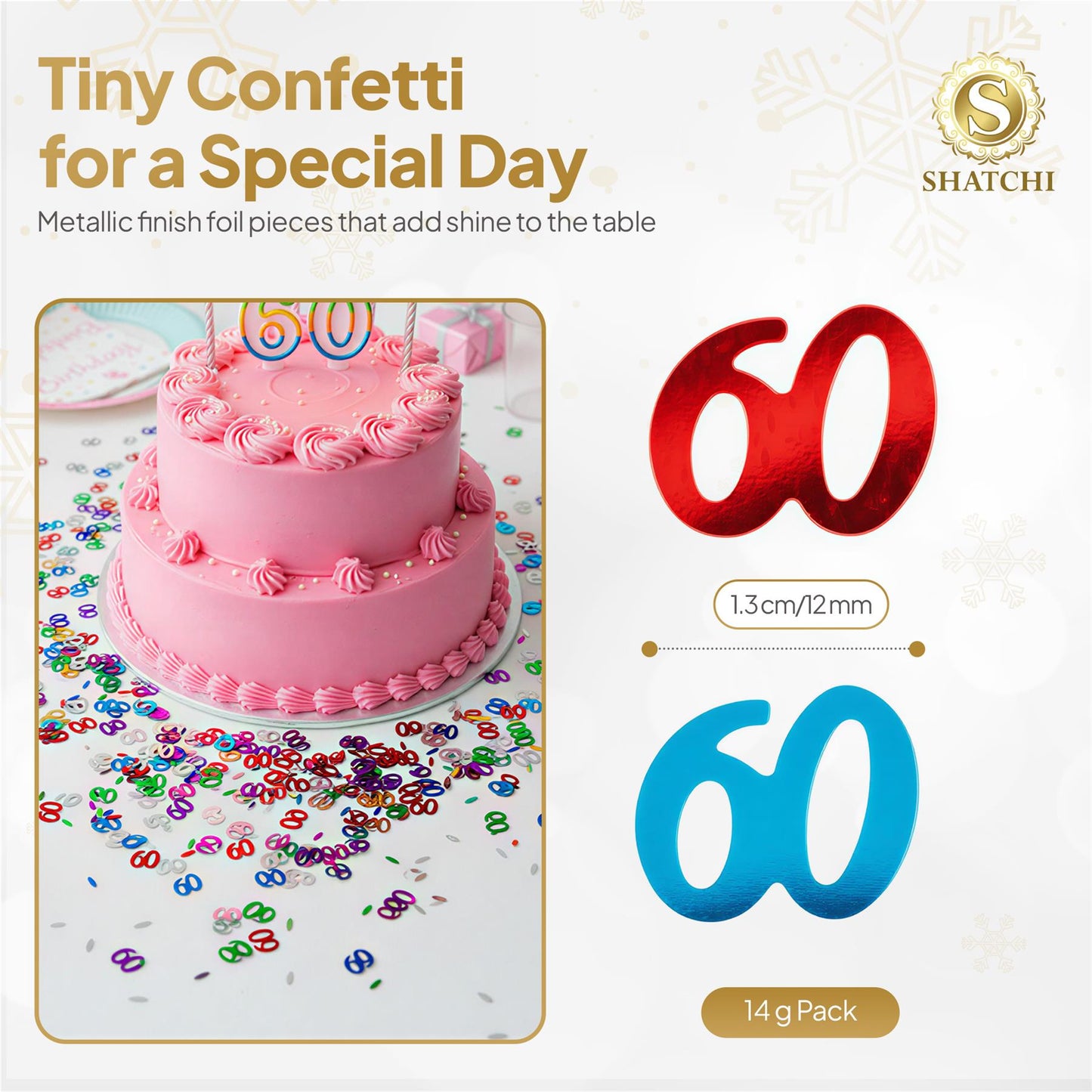 14g 60th Birthday Confetti