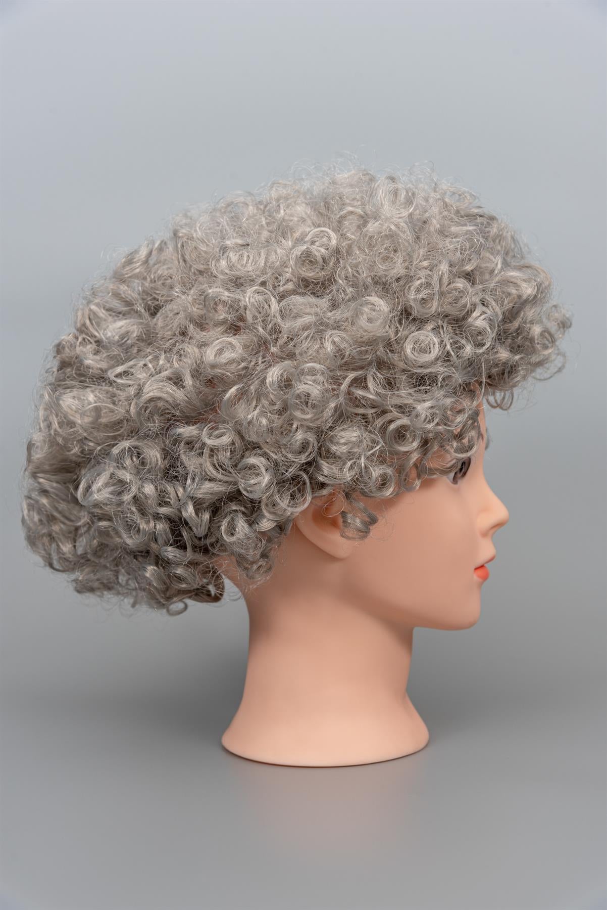 Grey Silver Curly Afro Wig