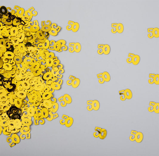 2 x 14g 50th Gold-Anni Birthday Confetti