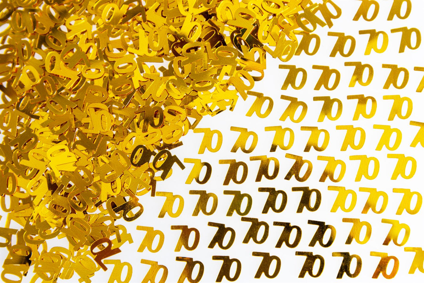 70th Birthday Confetti Gold 14G 2PK