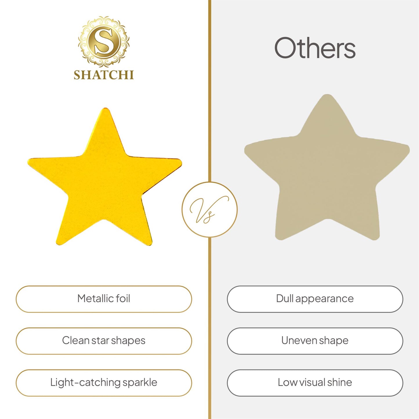 Star Confetti Gold 14G 1PK