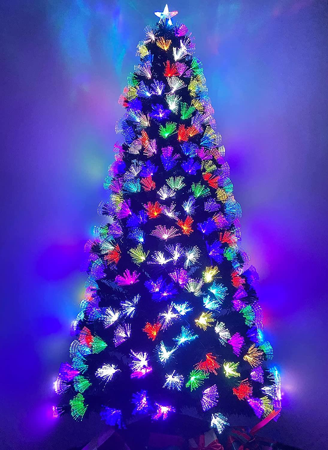 6ft Firework LED Fibre Optic Christmas Tree