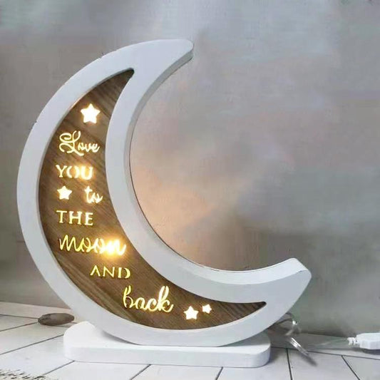 LED Light Up Christmas Frame Moon Shape