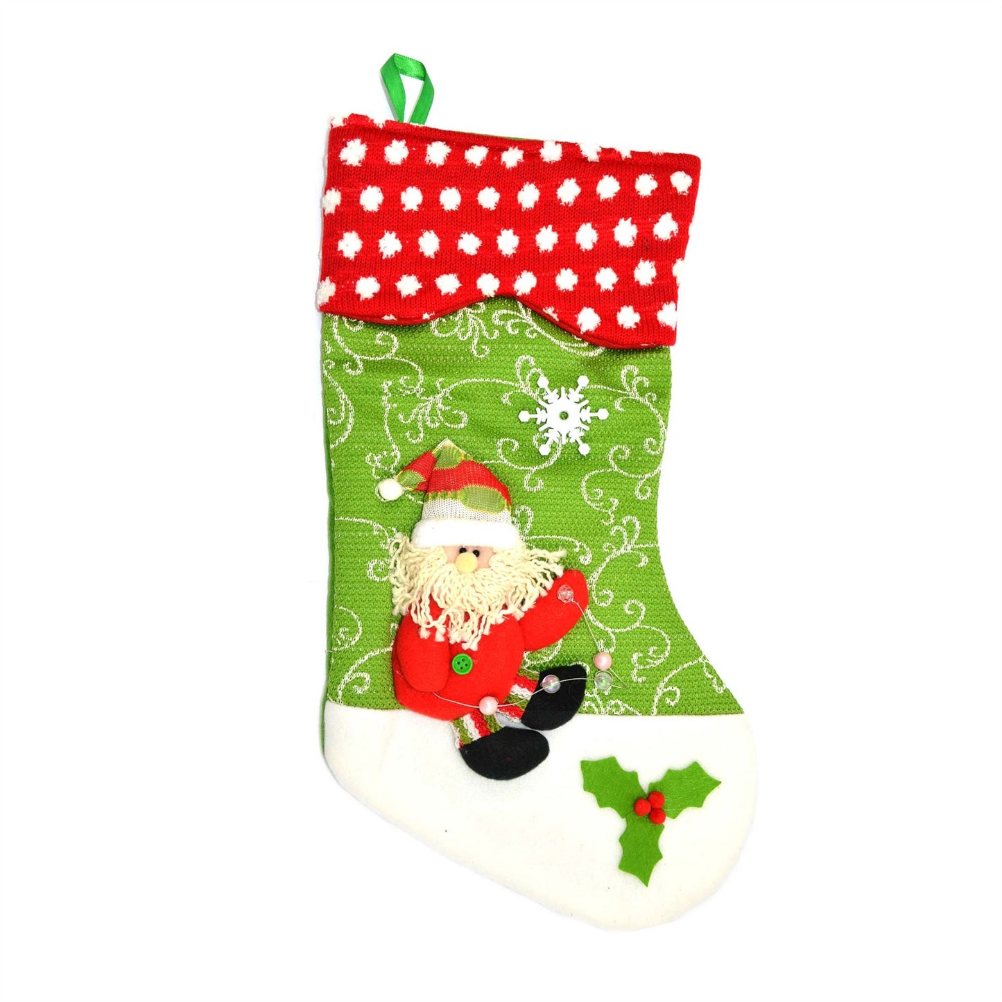 Green Christmas Stocking by Shatchi