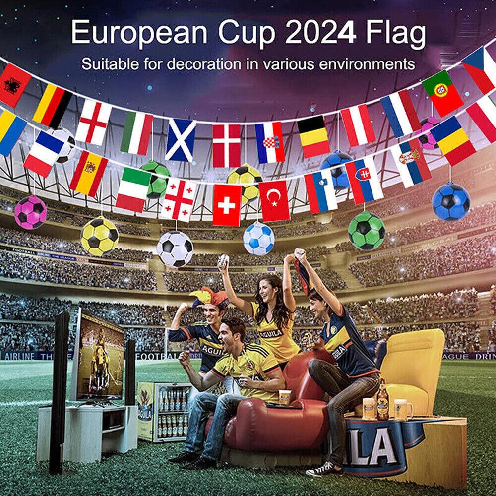 24 Nations Euro Bunting Flags 22ft