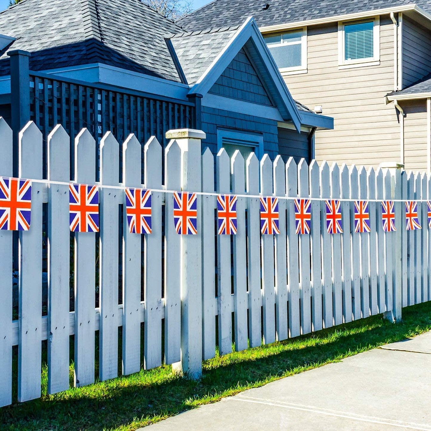 30ft Fabric Union Jack Bunting - 30 Flags