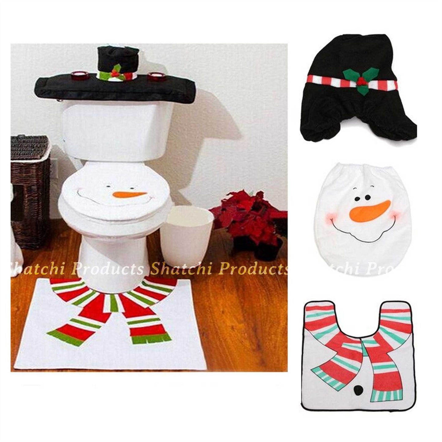 Christmas Snowman Toilet Seat Cover