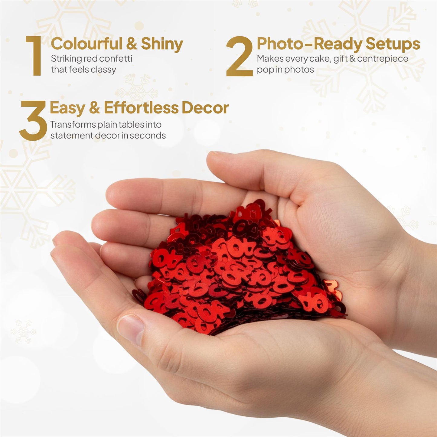 14g 40th Birthday Red Confetti