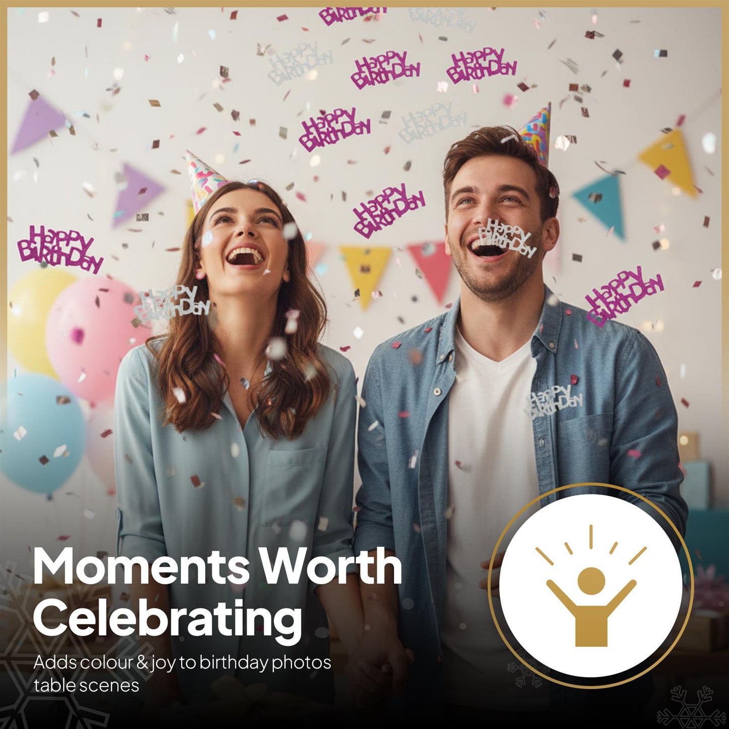 1 PKS Happy Birthday Confetti Pink & Silver 14g