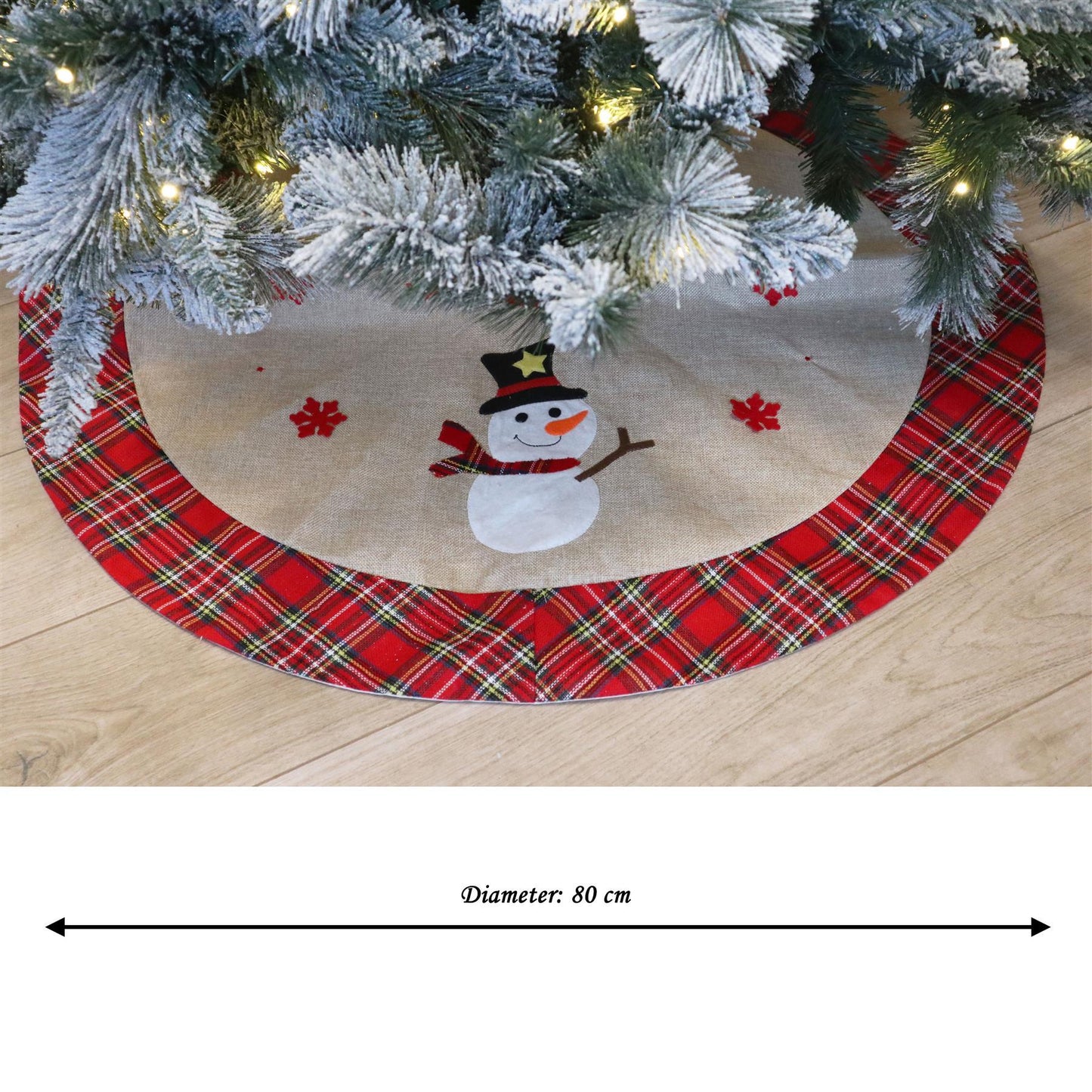 Christmas Tree Skirt Decor - 4 Pcs Set, 86cm