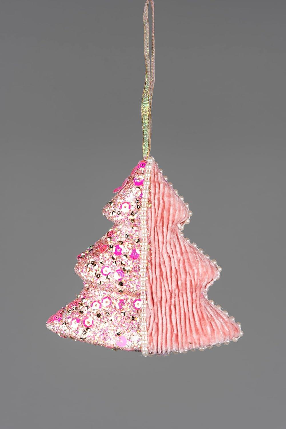 12cm Baby Pink Christmas Tree